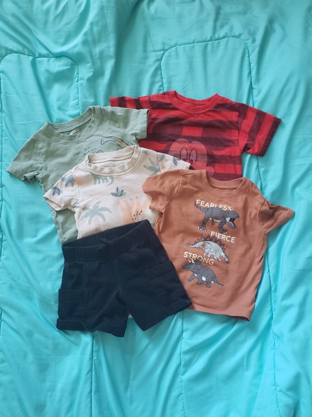 Baby/Toddler Boys 5-Piece Shirt Shorts Bodysuit Bundle - Size 18 Months